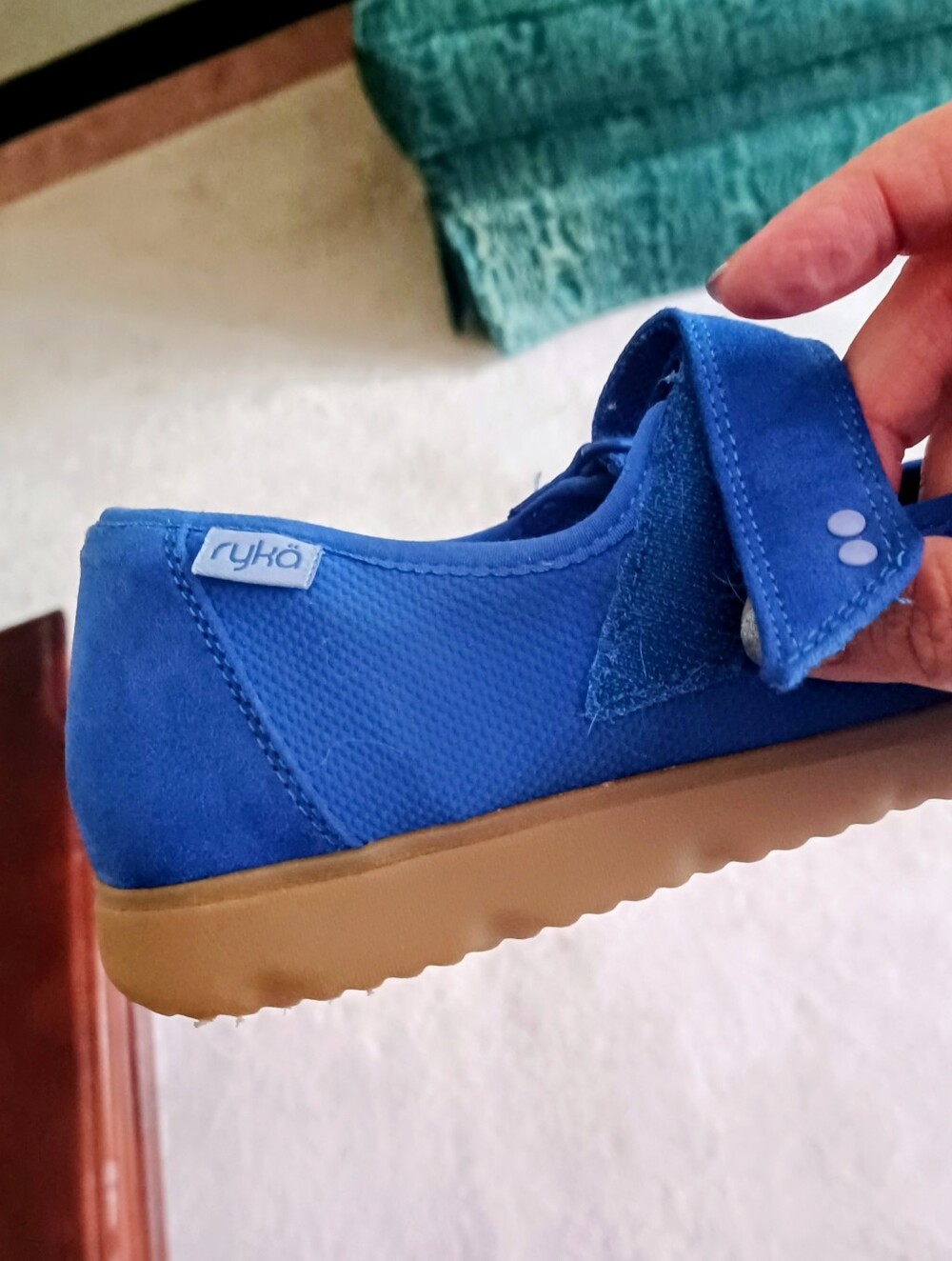 Ryka Bright Blue Mary Jane Sneakers with Gum Sole - Picture 3 of 8